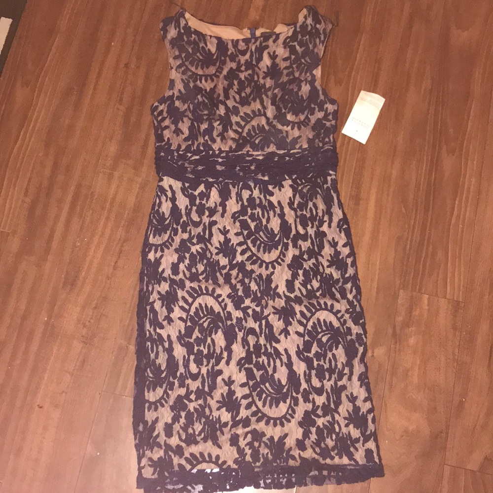 Adrianna Papell blue lace SZ 8 dress NWOT